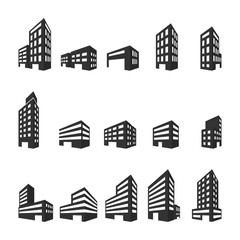 Building icons,Vector illustration.