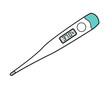 © Séa - Digital Thermometer, a hand drawn vector illustration of a digital thermometer.