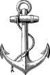 Vintage drawing anchor