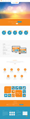 Canvas Print - one page website design template. all in one set for website design that includes one page website t