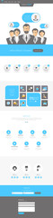 Canvas Print - one page website design template. all in one set for website design that includes one page website t