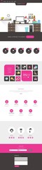 Canvas Print - one page website design template. all in one set for website design that includes one page website t