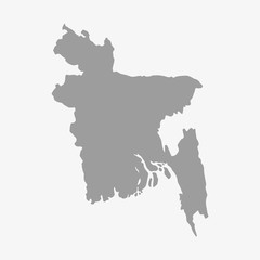 Aufkleber - Bangladesh map in gray on a white background