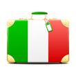 Patriotic Italy suitcase in the color of the flag