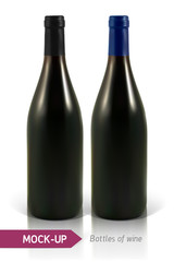 bottles of white and red wine