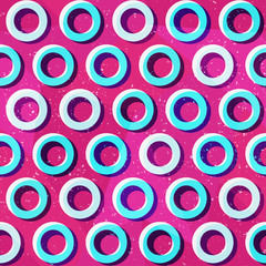 Wall Mural - Blue rings seamless pattern.