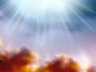 a magic mystical background with divine rays of light