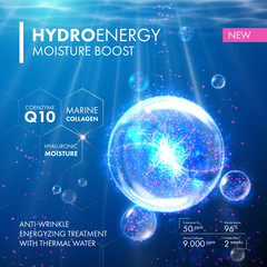 hydro energy coenzyme q10 moisture molecula bubble drop