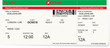 Pattern of a boarding pass or air ticket
