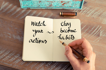 Wall Mural - watch your actions, they become habits