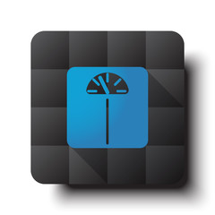Wall Mural - flat personal scale icon on black app button with drop shadow