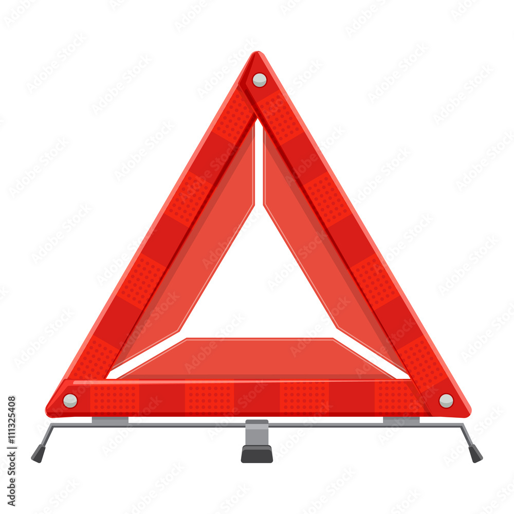 warning emergency triangle vector illustration isolated on white ...