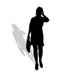 Poster - Vector silhouette of businesswoman.