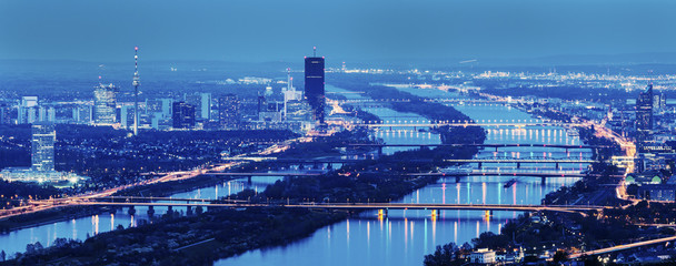 Wall Mural - Bridges on Danube River in Vienna