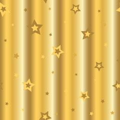 Wall Mural - stars seamless pattern gold retro background. glitter chaotic elements. abstract decoration golden f