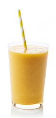 Poster - Glass of peach smoothie