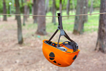 Climbing helmet hanging