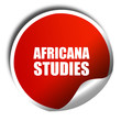 africana studies, 3D rendering, red sticker with white text