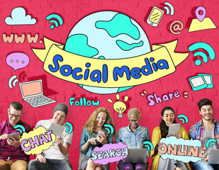 Poster - Social Media Connection Communication Internet Concept