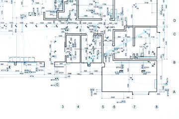 Poster - architectural background, drawing technical plan