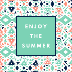 Aufkleber - Summer hipster boho background