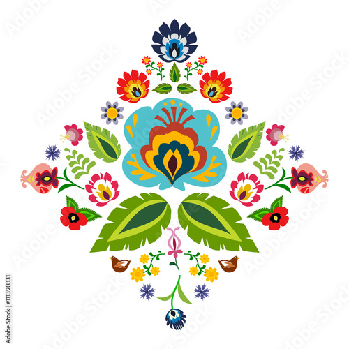 Fototapeta do kuchni Polish folk decorative element vector 