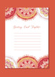 © barsrsind - Mandala vintage template card