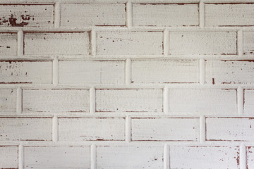 Wall Mural - Background of old white wood block texture