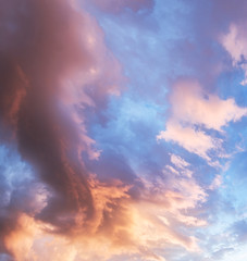 Wall Mural - Colourful cloudy sky.