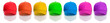 Baseball: Row of Rainbow Colored Baseball Caps