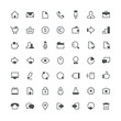 © AlexKaplun - Business, office, contacts, shop, money, system and website total vector icon set - 49 different symbols on the white background