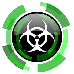 Aufkleber - biohazard icon, green modern design isolated button, web and mobile app design illustration