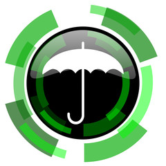 Aufkleber - umbrella icon, green modern design isolated button, web and mobile app design illustration