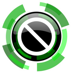 Leinwandbilder - access denied icon, green modern design isolated button, web and mobile app design illustration