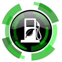 Leinwandbilder - biofuel icon, green modern design isolated button, web and mobile app design illustration