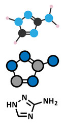 Poster - Amitrol (3-Amino-1,2,4-triazole, 3-AT) herbicide molecule.