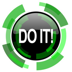Aufkleber - do it icon, green modern design isolated button, web and mobile app design illustration