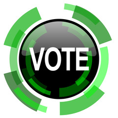 Poster - vote icon, green modern design isolated button, web and mobile app design illustration