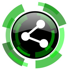Fototapete - share icon, green modern design isolated button, web and mobile app design illustration