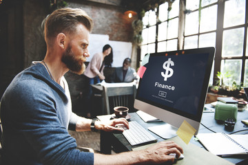 Wall Mural - finance financial economy budget bookkeeping concept