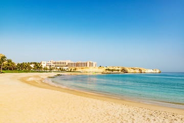 Wall Mural - Beach of Barr Al Jissah Resort in east of Muscat, Oman.