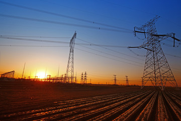 Pole and tower of high voltage