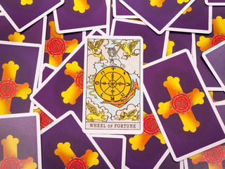 Tarot cards Tarot, the wheel of fortune card