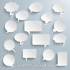 Sticker - kommunikation sprechblasen set