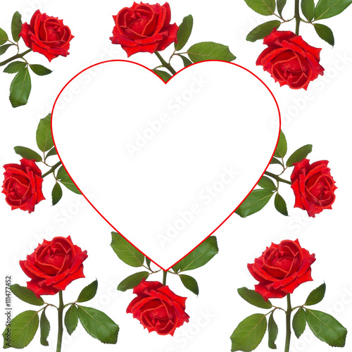 blank form for greeting cards red roses