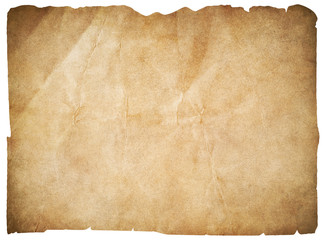 Poster - old paper or blank pirates map isolated with clipping path