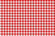 Red And White Checked Texture.