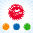 Bottle cover colored icon. Colorful bottle caps vector design for juice, water, cola and soda drink. Drink lid design