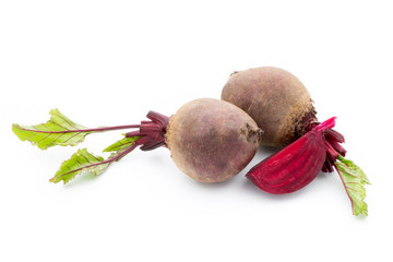 Beetroot isolated on the white background.