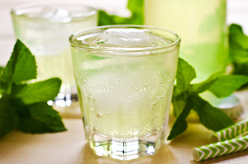 Cold drink with mint